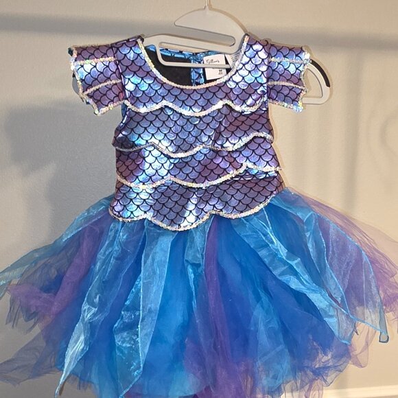 Gillians Closet Mermaid Dress Headband Tulle Tutu Size Small 5 to 6 yrs - Picture 2 of 16